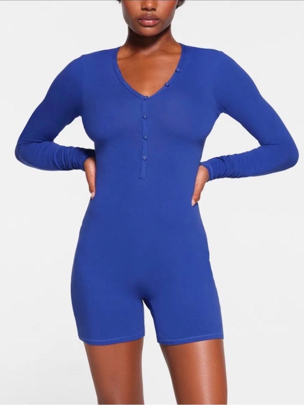 SKIMS Cotton Jersey Onesie - Cobalt